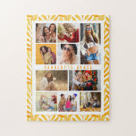 10フォトモダンウォースタイリッシュタの色葉の名前 ジグソーパズル<br><div class="desc">10フォトモダンウォーター色のパズル名ジグソーのは、簡単のためのお気に入りの写真10の機能とクイックDIY独自の写真のコラージュを追加する。あなたの名前でパーソナライズし、水の色のシンプル紅葉のパターンで囲まれた。クリスマス、誕生日、母の日、姉妹、友人などのための完璧な最高のギフトを作る。設計: © Evco Studio</div>