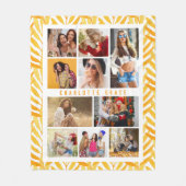 10フォトモダンウォースタイリッシュタの色葉の名前 フリースブランケット (正面)