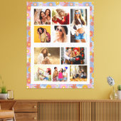 10フォトモダントレンディーヒッピーフローラスタイリッシュ名 キャンバスプリント (インサイチュ (リビング))