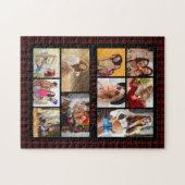 10フォトモダントレンディーレッドプレスタイリッシュイド ジグソーパズル (横)