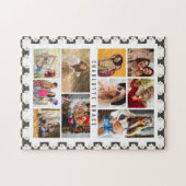 10フォトモダンGroovyデイジーの花スタイリッシュ名 ジグソーパズル (横)