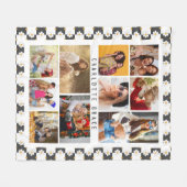 10フォトモダンGroovyデイジーの花スタイリッシュ名 フリースブランケット (正面(横))