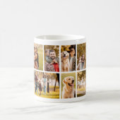 10フォトユニークコラージュシンプルホワイトカラー コーヒーマグカップ (中央)