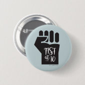 10ボタンの握りこぶし 缶バッジ (正面&裏面)