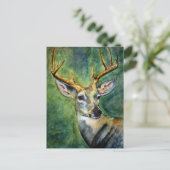 10ポインター（鹿）はがき ポストカード (スタンド正面)