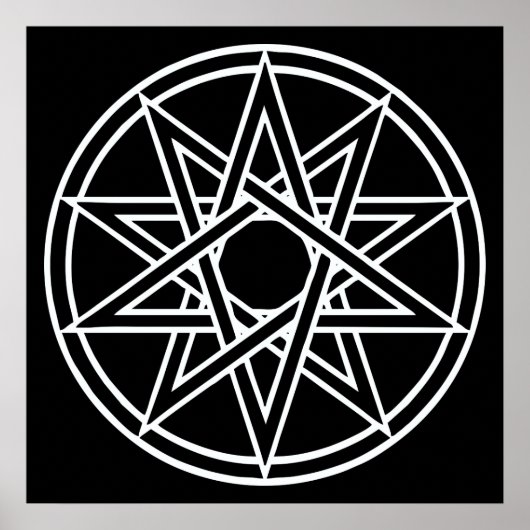 10ポインテッドスタージオメトリックウォールプリント。 ポスター (正面)