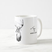 10ポイントを捜しているシカ コーヒーマグカップ (正面右)