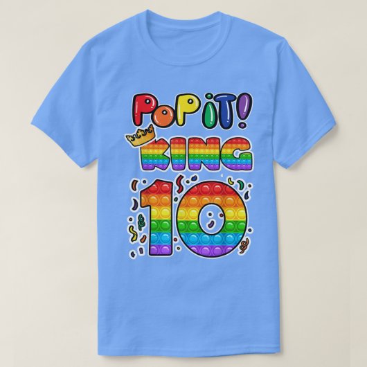 10ポップ・アートの番目の誕生日王10歳の少年フィズget tシャツ (デザイン正面)