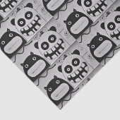 10ポンドティッシュペーパー、ハッピー・モンスターブラックとホワイト 薄葉紙 (詳細)