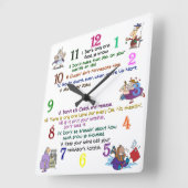 10ミネソタの戒め正方形の時計 スクエア壁時計 (傾斜)