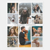 10モダンフォトコラージュパーソナライズされたKeepsake フリースブランケット (正面)