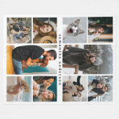 10モダンフォトコラージュパーソナライズされたKeepsake フリースブランケット (正面(横))