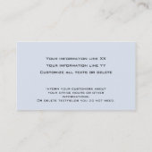 10モダンプロフェッショナル名刺（薄い青） 名刺 (裏面)