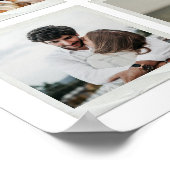 10モダン周年記念写真カスタムコラージュ ポスター (角)