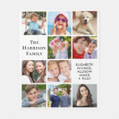 10モダン枚のコラージュ フリースブランケット (正面)