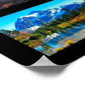 10ランドスケープ写真テンプレート&文字ギャラリーブラック ポスター (角)