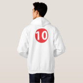 10レッド パーカ (裏面フル)