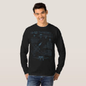 10ワルソグ雷撃戦闘機ジェット機青 Tシャツ (正面フル)