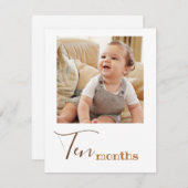 10ヶ月 フォト ファースト バースデー バナー カード (正面/裏面)