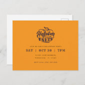 10不気味月ハローウィンパーティ招待状 ポストカード (正面/裏面)