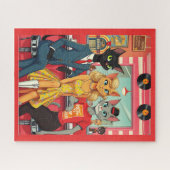 10世紀半ば頃の猫たち ジグソーパズル (横)