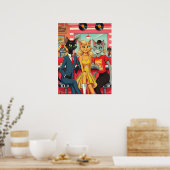 10世紀半ば頃の猫たち ポスター (キッチン)