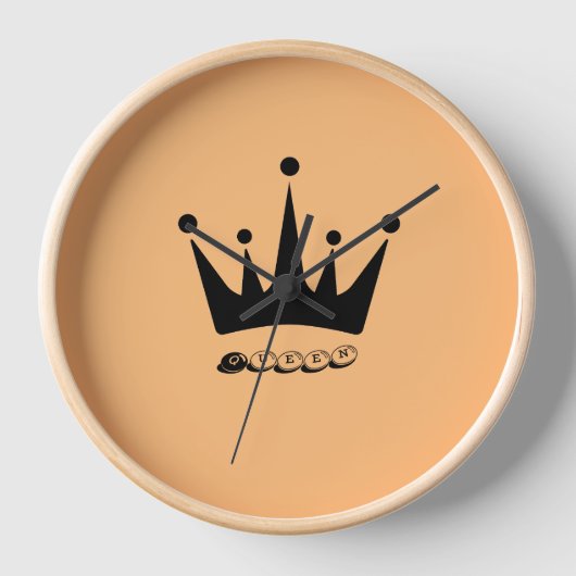 10丸型ウォールクロック(天然木枠あり) 壁時計 (正面)