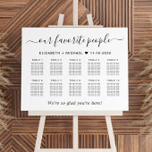 10人お気に入りのの表の結婚座席表 ポスター