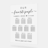 10人お気に入りのテーブルの結婚座席の曇り アクリルサイン (傾斜)