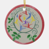 10人の主がクリスマスの飾り セラミックオーナメント (正面)