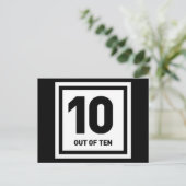 10人の生意気な自慢コメントの賛辞 ポストカード (スタンド正面)