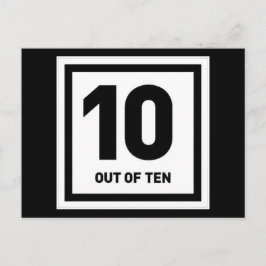 10人の生意気な自慢コメントの賛辞 ポストカード