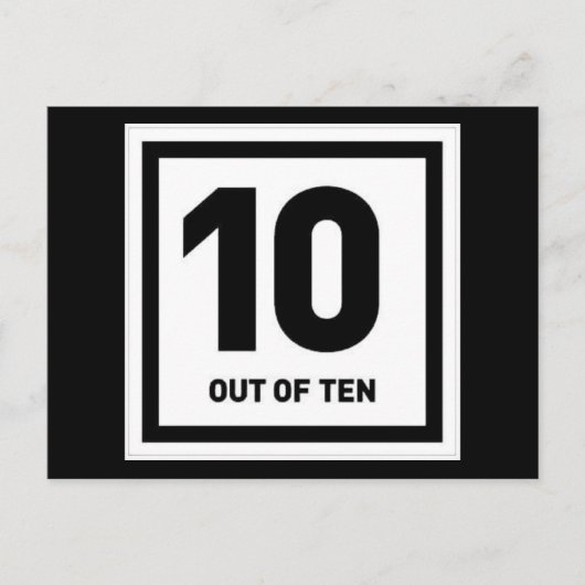 10人の生意気な自慢コメントの賛辞 ポストカード (正面)