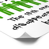 10人中9人の夫のポスターおもしろい ポスター (角)