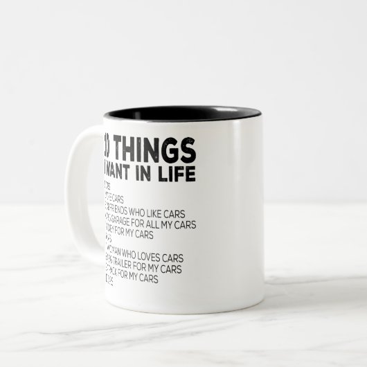 10人生で欲しいもの1.車2.その他の車3 ツートーンマグカップ (正面左)