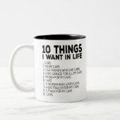 10人生で欲しいもの1.車2.その他の車3 ツートーンマグカップ (左)