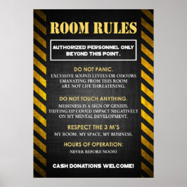 10代おもしろいのルームのルール ポスター