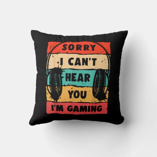 10代おもしろいの男の子のためのゲーマーシャツの男性ビデオゲーム クッション (裏面)