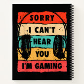 10代おもしろいの男の子のためのゲーマーシャツの男性ビデオゲーム ノートブック (裏面)