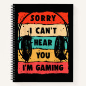 10代おもしろいの男の子のためのゲーマーシャツの男性ビデオゲーム ノートブック (正面)