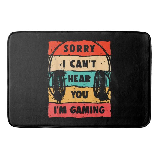 10代おもしろいの男の子のためのゲーマーシャツの男性ビデオゲーム バスマット (正面)