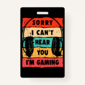 10代おもしろいの男の子のためのゲーマーシャツの男性ビデオゲーム バッジ (裏面)