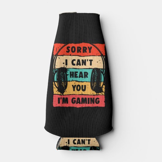 10代おもしろいの男の子のためのゲーマーシャツの男性ビデオゲーム ボトルクーラー (正面)