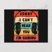 10代おもしろいの男の子のためのゲーマーシャツの男性ビデオゲーム ポストカード (正面)