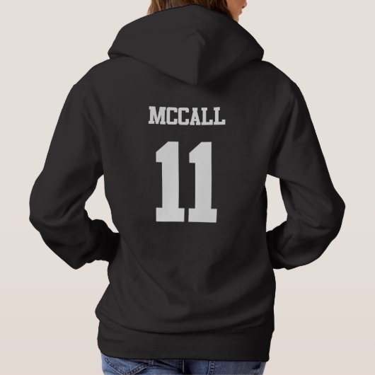 10代のなオオカミのフード付きスウェットシャツMcCall パーカ (裏面)