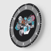 10代のなタイタンは行きます! |のサイボーグの工廠のグラフィック ラージ壁時計 (傾斜)