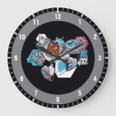 10代のなタイタンは行きます! |のサイボーグの工廠のグラフィック ラージ壁時計 (正面)