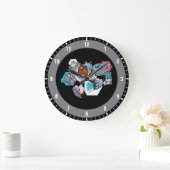 10代のなタイタンは行きます! |のサイボーグの工廠のグラフィック ラージ壁時計 (ホーム)