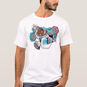 10代のなタイタンは行きます!  のサイボーグの工廠のグラフィック Tシャツ