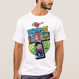 10代のなタイタンは行きます!  のタイタンタワーのコラージュ Tシャツ